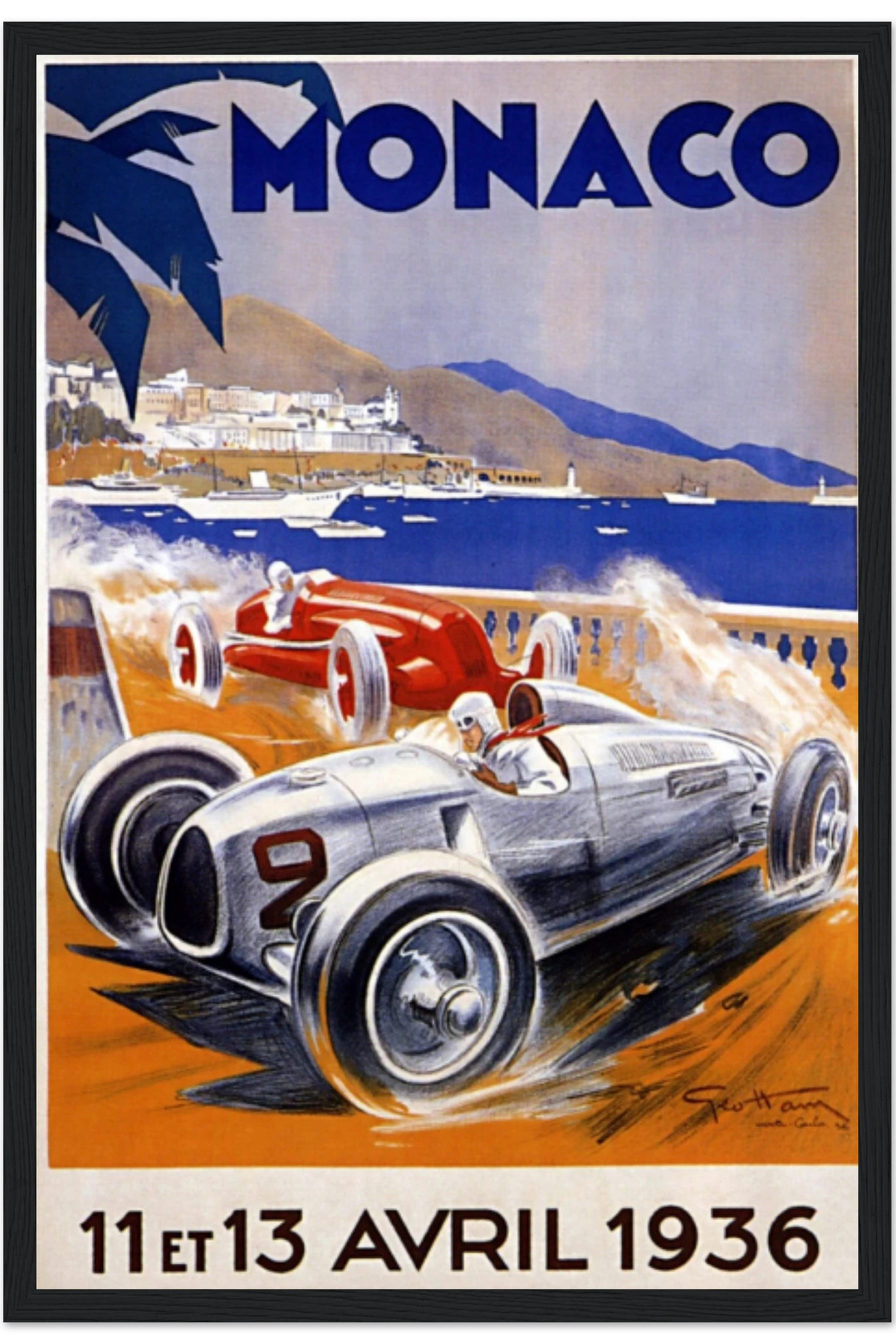 Monaco Grand Prix Poster, 1936