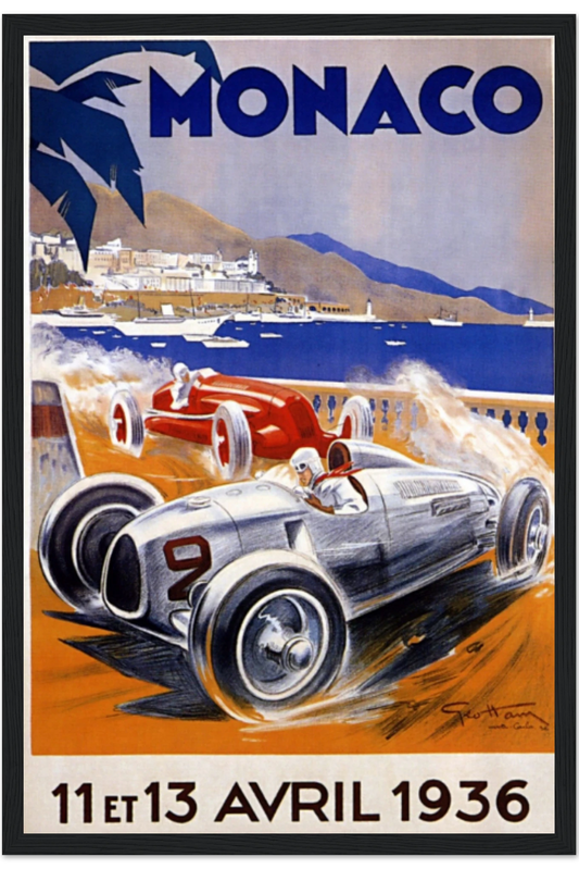Monaco Grand Prix Poster, 1936