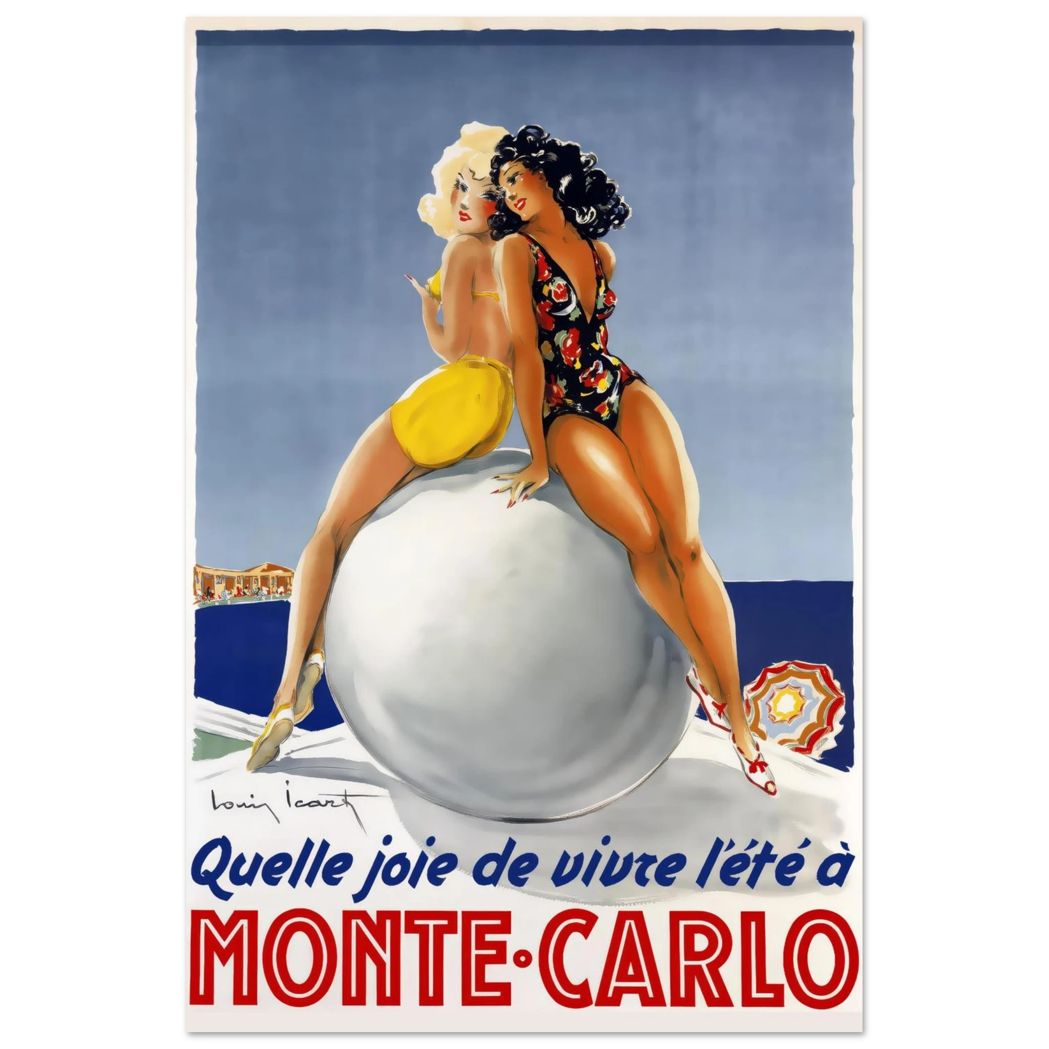 Monte Carlo Travel Poster, 1940s 16x24 Premium Matte No Frame