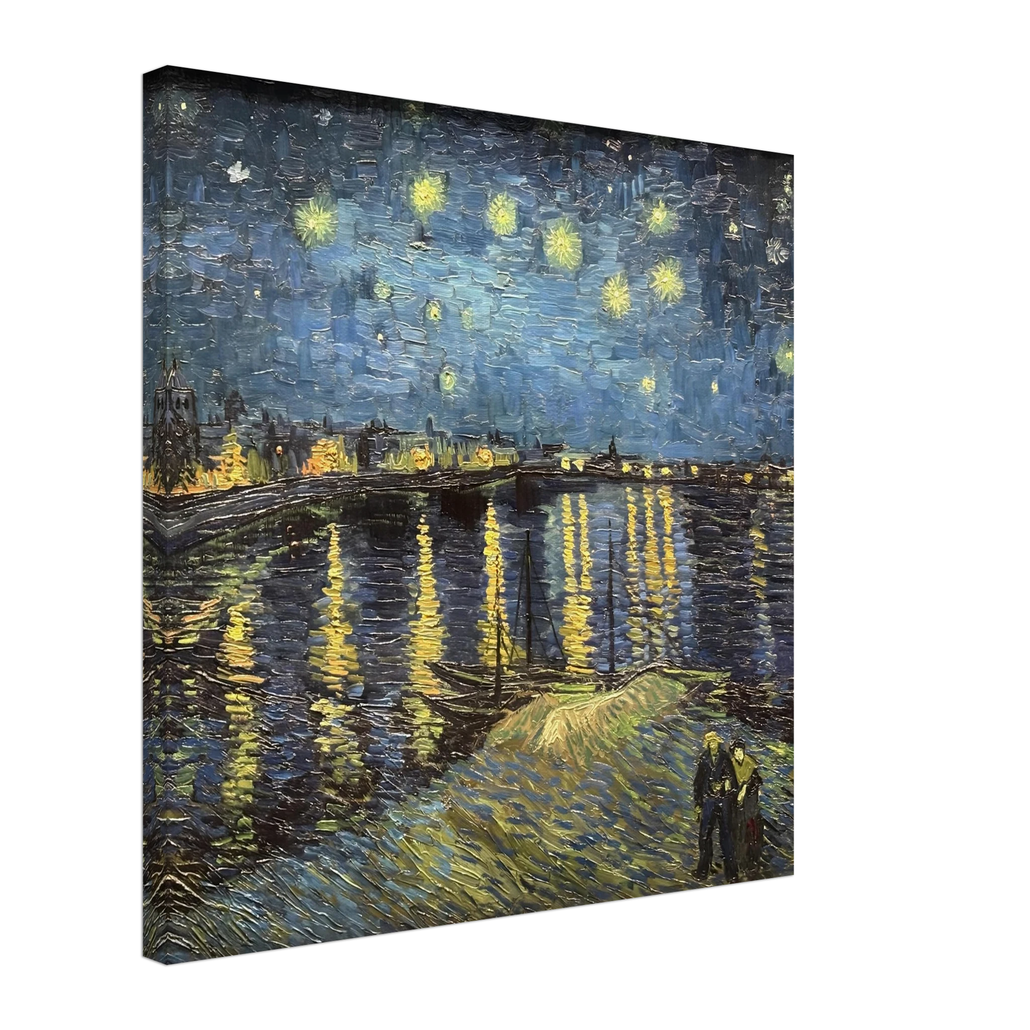 Van Gogh Starry Night Over the Rhone, 1888 50x50 cm 20x20″ Canvas Slim