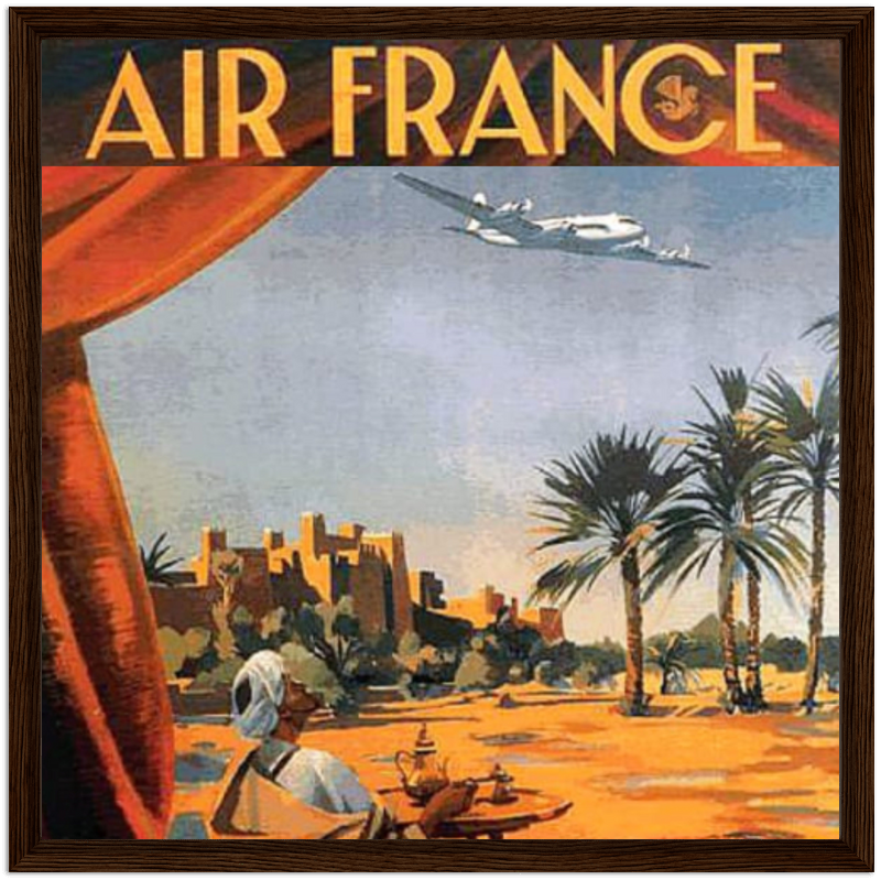 Classic Morocco Travel Poster | North Africa Aviation Art Print by The Poster Archive
