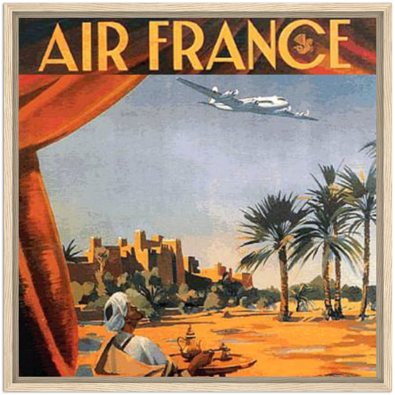 Classic Morocco Travel Poster | North Africa Aviation Art Print by The Poster Archive