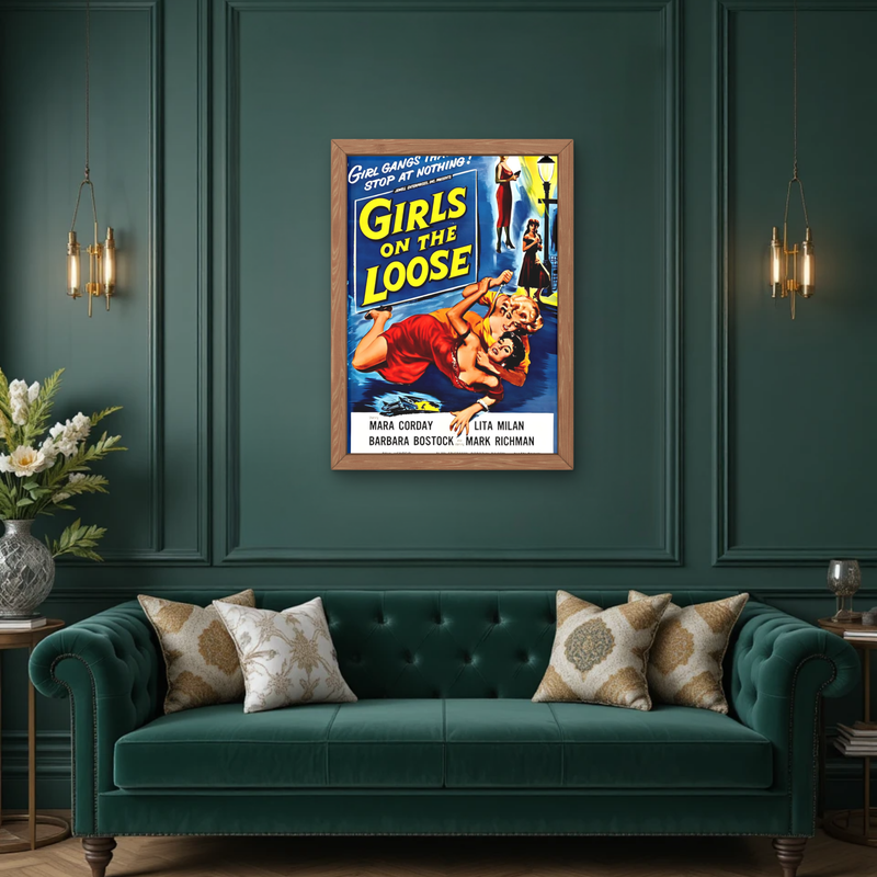 Girls on the Loose B-Movie Poster, 1950s by The Poster Archive