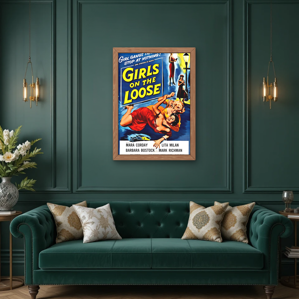 Girls on the Loose B-Movie Poster, 1950s by The Poster Archive