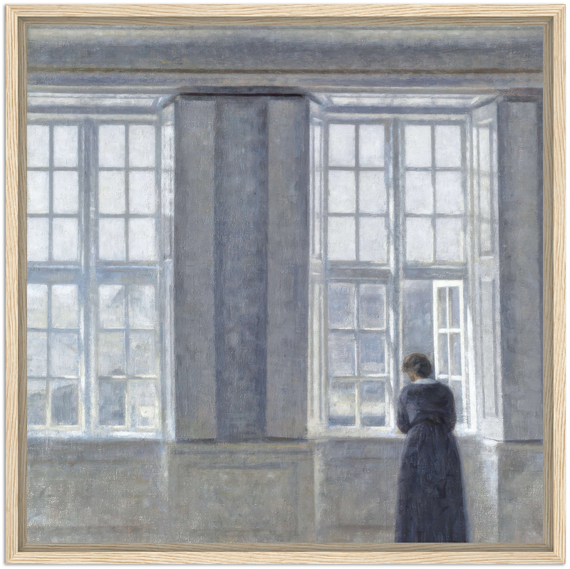 Hammershoi The Tall Windows, 1890 by The Poster Archive