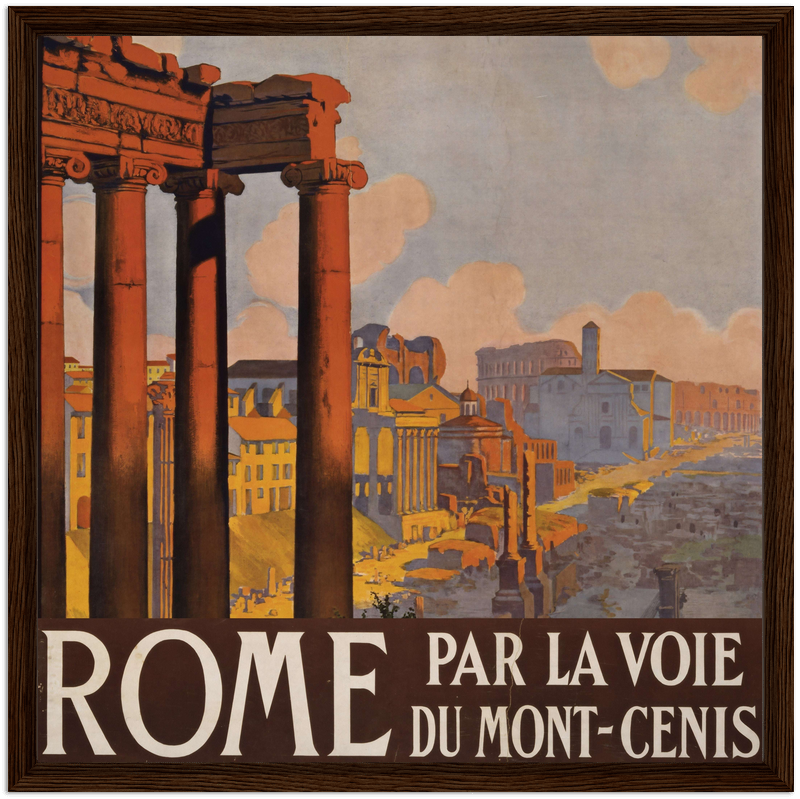 Classic Rome Travel Poster | Italy Art Print by The Poster Archive