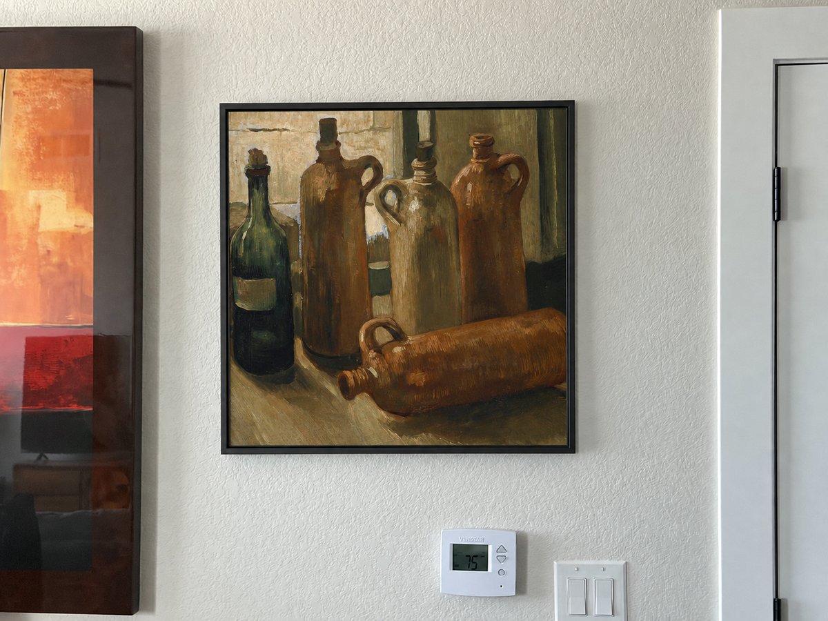 Van Gogh Still Life with Bottles Canvas Wall Art by The Poster Archive