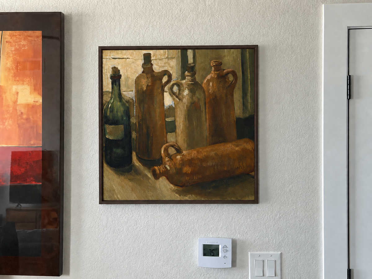Van Gogh Still Life with Bottles Canvas Wall Art by The Poster Archive