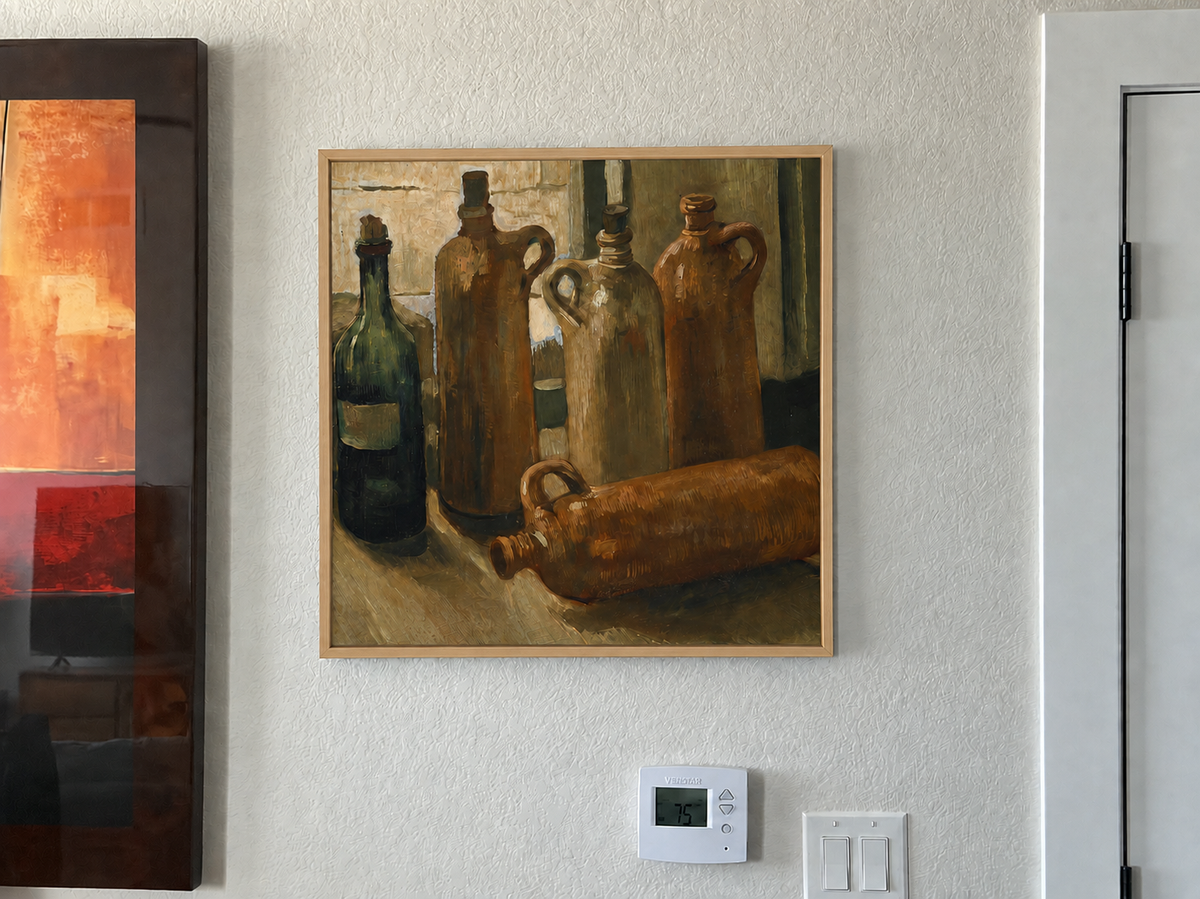Van Gogh Still Life with Bottles Canvas Wall Art by The Poster Archive