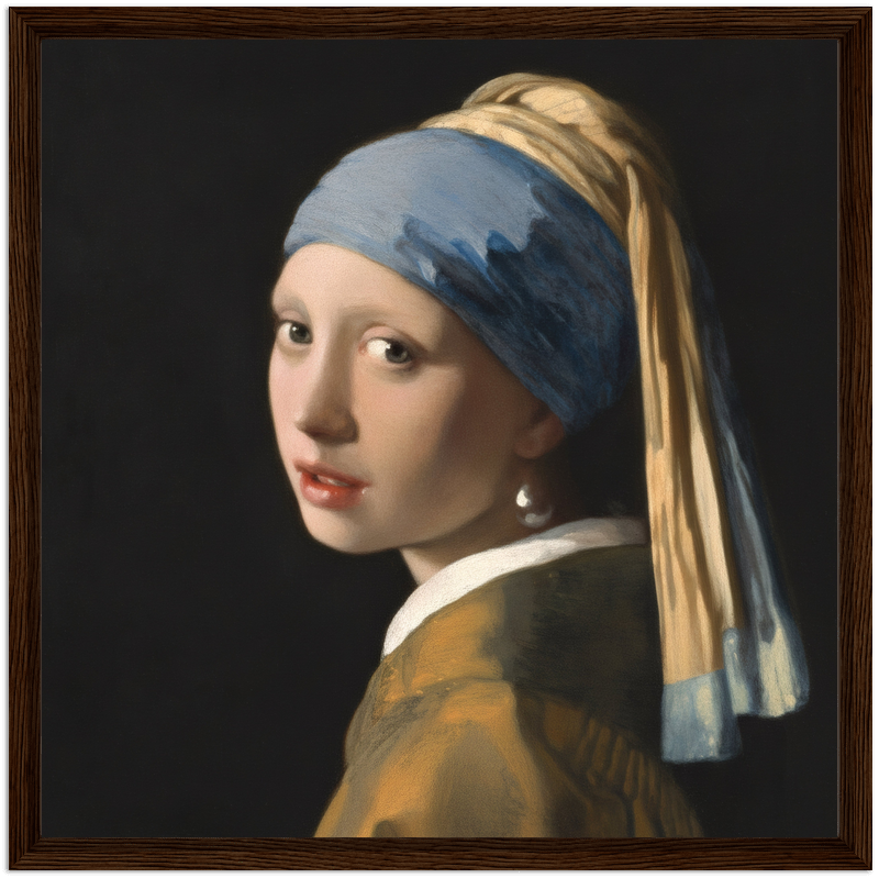 Vermeer Girl with a Pearl Earring, 1665 - Square Print by The Poster Archive