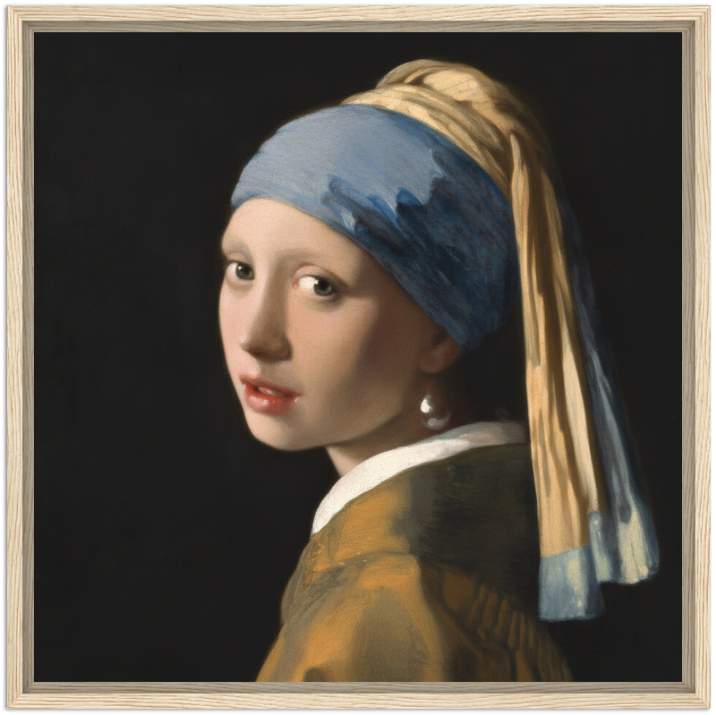 Vermeer Girl with a Pearl Earring, 1665 - Square Print by The Poster Archive